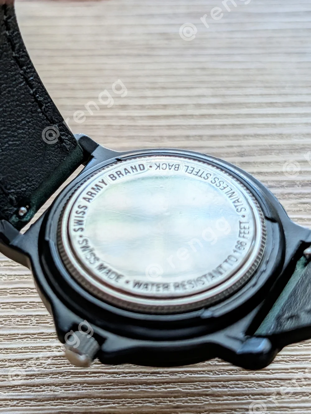 Renegade Victorinox Swiss Army Black  Green Accent Field Watch Sapphire 38mm